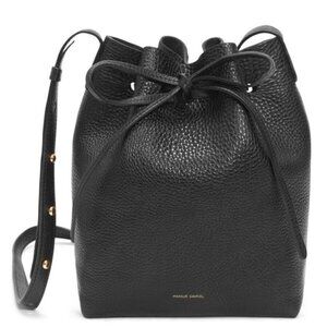NWT☑️ Mansur Gavriel MINI Leather Bucket Bag BLACK⭐ NWT + DUST BAG